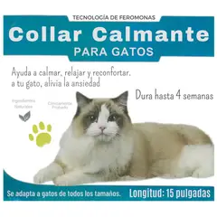 GENERICO - Collar Calmante de Feromonas para Gatos - Reduce Ansiedad