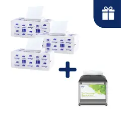 TORK - Servilleta Xpressnap Café Blanca 3 x 500un + Dispensador Gratis