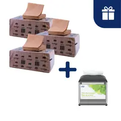 TORK - Servilleta Xpressnap Café Natural 3 x 500un + Dispensador Gratis