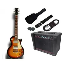 GENERICO - Pack de Guitarra Eléctrica Les Paul String Sunburst