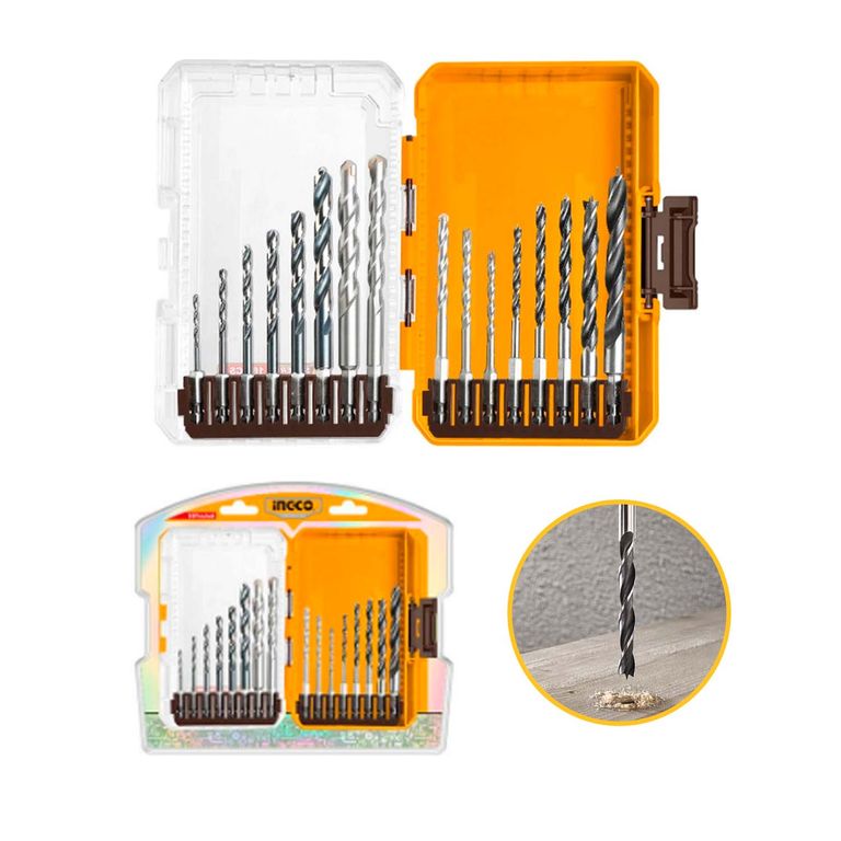 Set De Brocas 16pcs Metales Combinados Ingco Akdl11606
