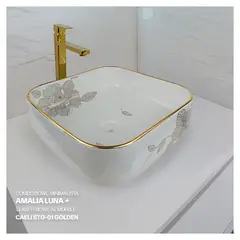 STONE - COMBO BOWL AMALIA LUNA + LLAVE PBOWL AL MUEBLE CAELI STG-01 GOLDEN