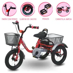 BABYGO - Triciclo Chavo con cadena «CADENA» Pink
