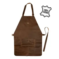 GRILLCORP - Mandil de Cuero Collage Miel Mr Apron