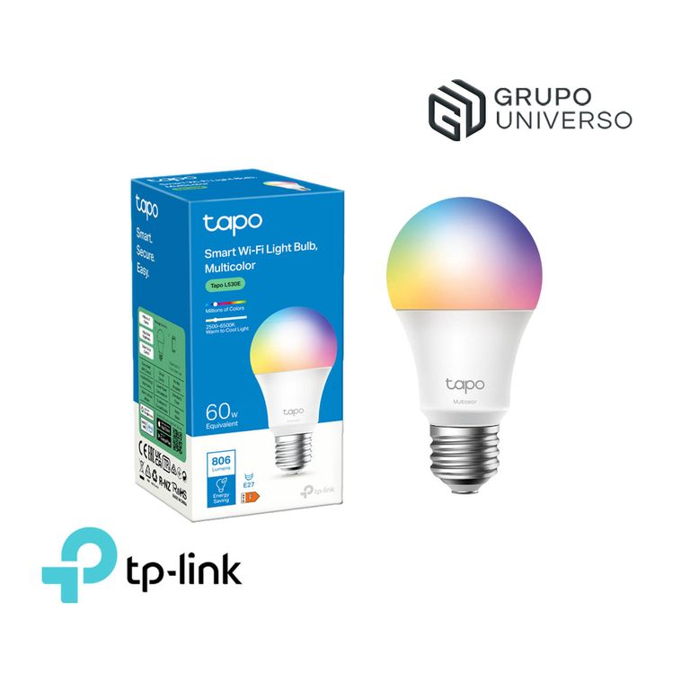 Foco Led Multicolor Tapo L530E Tp-Link Control por Voz Brillo Regulable