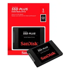 SANDISK - Disco Solido SSD Plus 1TB SATA 6GBs 2.5 Lectura 535MB/s