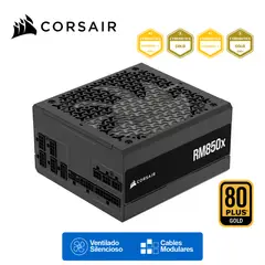 CORSAIR - Fuente de poder RM850x 850W 80 Plus Gold Certified ATX Black