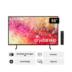 SAMSUNG - Televisor 55'' UHD 4K Tizen OS Smart TV UN55DU7000GXPE