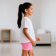 GENERICO - Biker Short Niña Rosa Algodón - Angela Kids