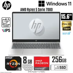HP - Laptop 15-FC0009la AMD Ryzen 5 7520U 8GB RAM DDR5 256GB SSD 15.6" FHD - Plateado Natural