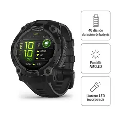 GARMIN - Smartwatch Instinct 3 Amoled 45Mm Negro Running Deporte GPS Fitness