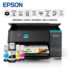 EPSON - Impresora Multifuncional 3 En 1 Ecotank L4360 Duplex Wifi