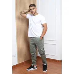 QH - Jogger para Hombre de Tela Drill