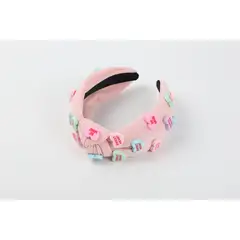 PIA COPELLO STORE - Vincha rosada con diseño