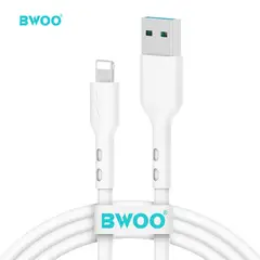 GENERICO - CABLE DE DATOS FLEXIBLE Y CARGA RAPIDA USB-A LIGHTNING 600MB 1MT BO-X172L BWOO
