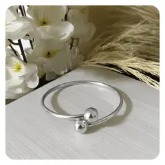 GENERICO - Pulsera Puñera Bombita Pequeña Regalo Mamá Novia Plata 950