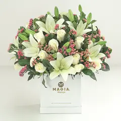 MAGIA PE - Box Champagne con Lirios Magiape