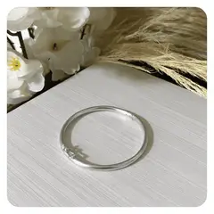 GENERICO - Pulsera Puñera Lisa Tubular Regalo Mamá Novia Plata 950