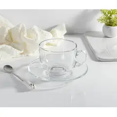 GENERICO - Taza con platillo de vidrio  420 ml