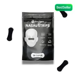 STAYSHARP - Tiras Nasales Negras 30 Unidades Antironquidos Respira Mejor