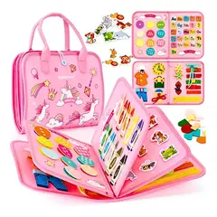 GENERICO - Juego Libro Sensorial De Actividades Montessori Reutilizable