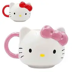 HELLO KITTY - TAZA DE CERAMICA 420ml MAS PLATO 2 PIEZAS ROSA