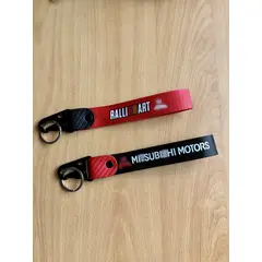 GENERICO - Llavero Mitsubishi Lanyard Llaveros Pita Carro Rally Auto Llaves 2unid