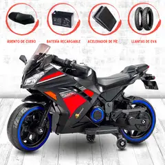 CONFORT KID'S - Moto a Batería «NINJA» BLACK
