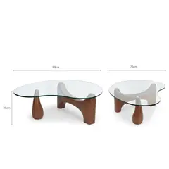 STIL NOVO - MESA DE CENTRO CASSANDRA VIDRIO