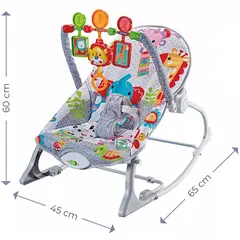 IDEAL BABY & KIDS - Mecedora para Bebes Musical Plegable Zoo IDE060