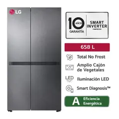 LG - Refrigeradora Side By Side GS66BPM 658L Total No Frost - Negro Mate