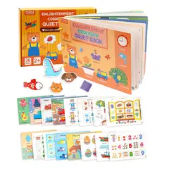 GENERICO - Libro De Actividades Cognitivo Reutilizable Montessori Osito