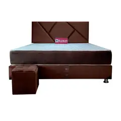 KAMAS - DORMITORIO KING SARKI + CABECERA AÉREA LINEAL 2 - MARRÓN