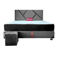 KAMAS - DORMITORIO KING SARKI + CABECERA AÉREA LINEAL 2 - GRIS