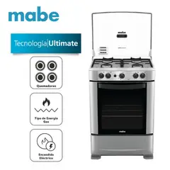MABE - Cocina a Gas 4 Hornillas CMP6010FG0 - Inox