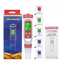 GENERICO - Medidor Calidad 4 en 1 de Agua PH EC TDS Temperatura con Bluetooh