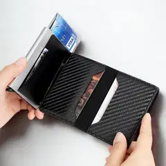 GENERICO - Billetera Compacta de Fibra de Carbono Ligera y Resistente