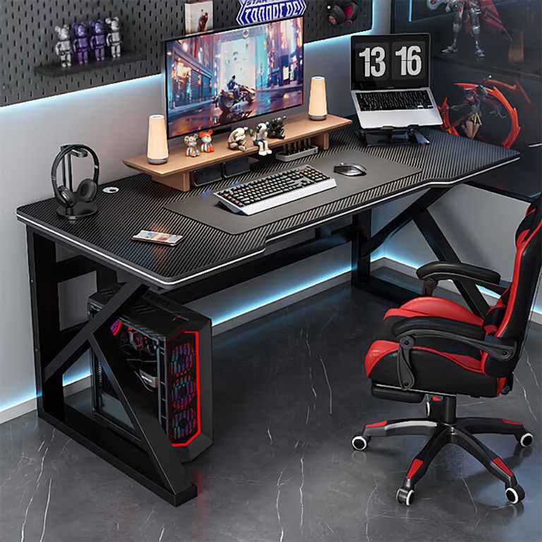Escritorio Gamer Negro Diseño Ergonómico Oficina