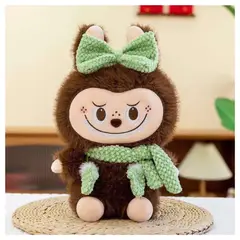 GENERICO - PELUCHE OSITO MUSICAL CON BUFANDA VERDE PARA NIÑOS