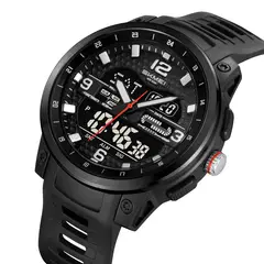 SKMEI - Reloj 2401 Negro Correa Silicona para Caballero