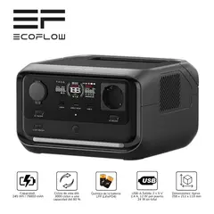 ECOFLOW - Estación de energía portátil 600 Watts River 3 Plus - Negro