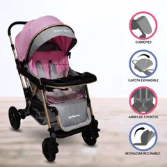 BABY KITS - Coche Cuna «EUROPA» PINK