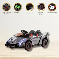 LAMBORGHINI - Auto a Batería para Bebés «VENEN0» Gray