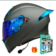 CES - CASCO MOTO AXOR EX BIHR ZAFIRO REVO AZUL DOBLE VISOR + BLUETOOTH