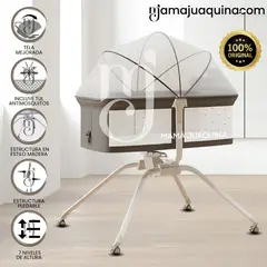 BABY - Cuna Colecho Mecedora 2 en 1 «MOON» de Lujo Light Gray