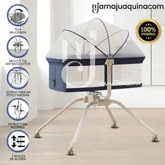 BABY - Cuna Colecho Mecedora 2 en 1 «MOON» de Lujo Blue