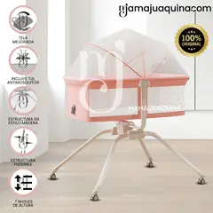 BABY - Cuna Colecho Mecedora 2 en 1 «MOON» de Lujo Pink