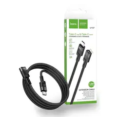 HOCO - Cable Tipo C a C Hembra - Extension 120Cm Hasta 3A -