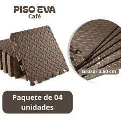 GENERICO - Piso de Goma EVA CAFE de 60 cm x 60 cm x 2.50 cm - 04 unid.