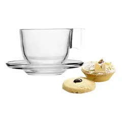 GENERICO - SET 6 TAZAS + PLATO DE CAFE EXPRES 100ML CLEVELAND